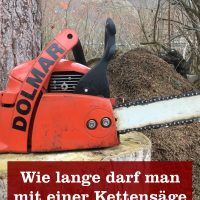 Kettensäge arbeiten