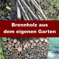 Brennholz sägen Garten